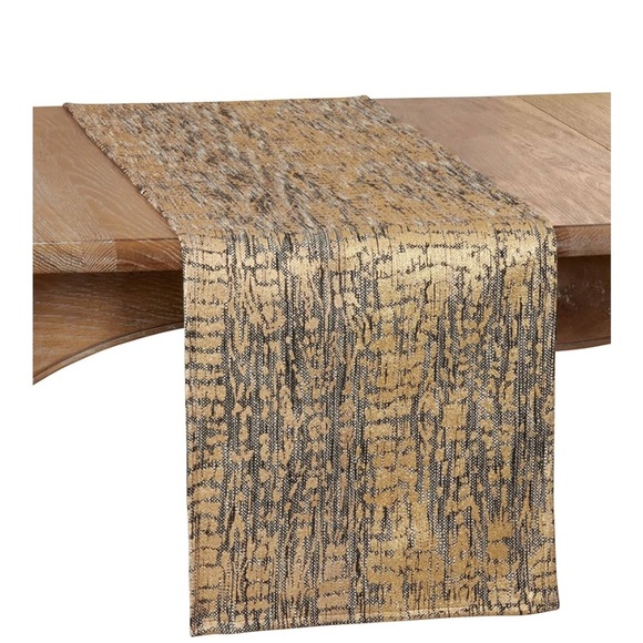 SARO LIFESTYLE Kantuta Collection Foil Print Table Runner Animal Print - Picture 3 of 11